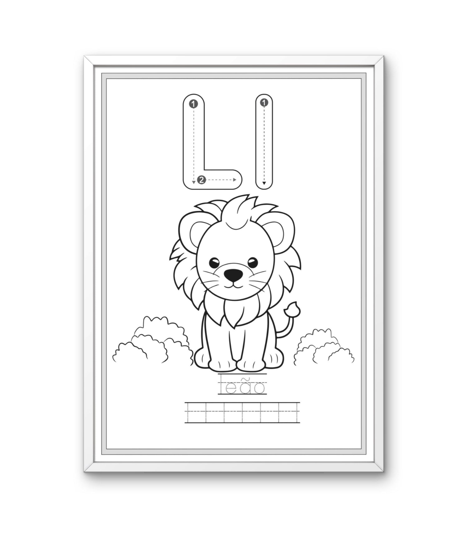Alfabeto dos Animais - livro para colorir
