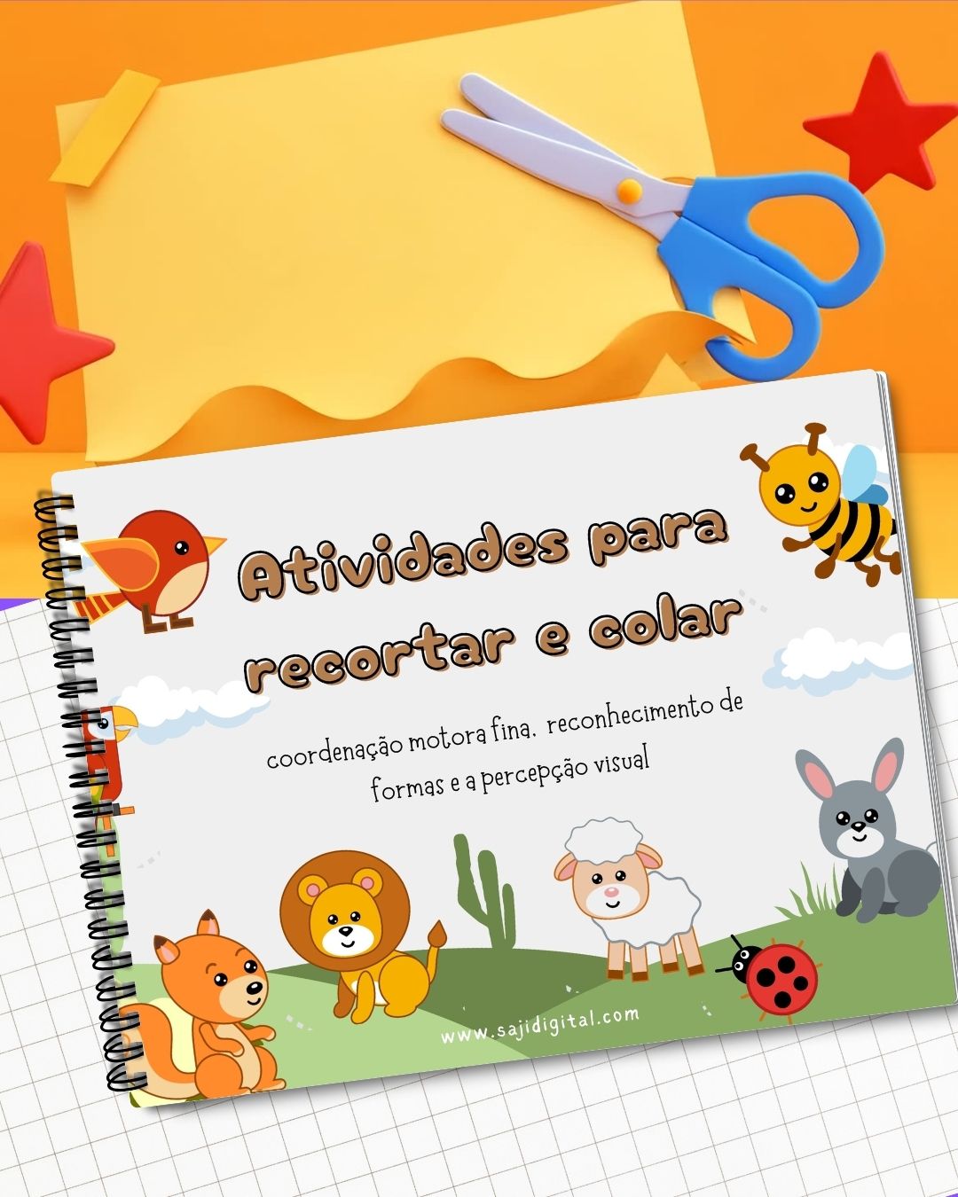 Atividades dos Animais para recortar e colar