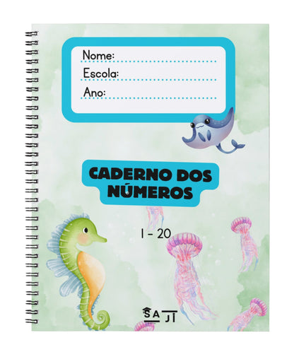 Caderno dos numeros 1 a 20