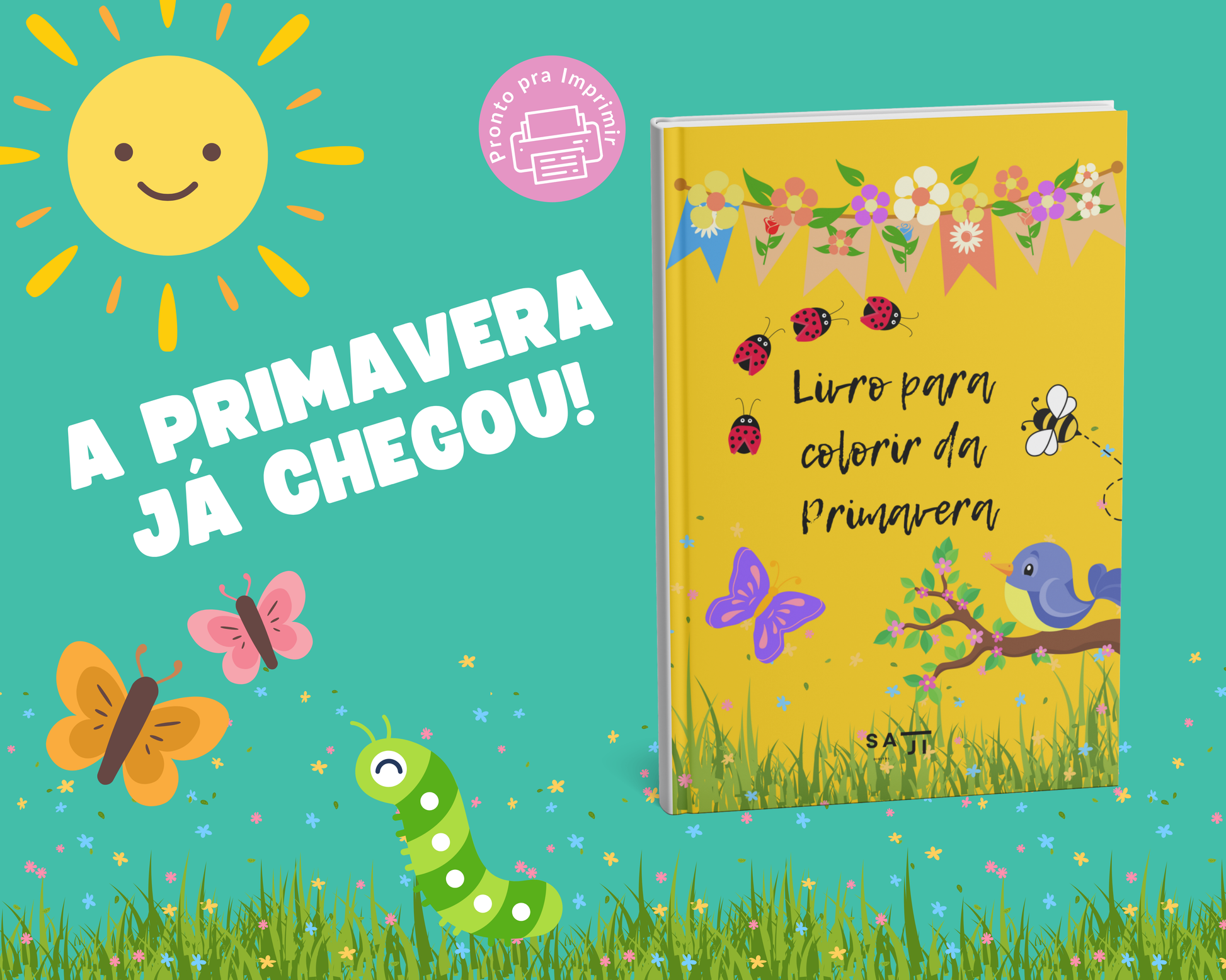 LIVRO PARA COLORIR DA PRIMAVERA
