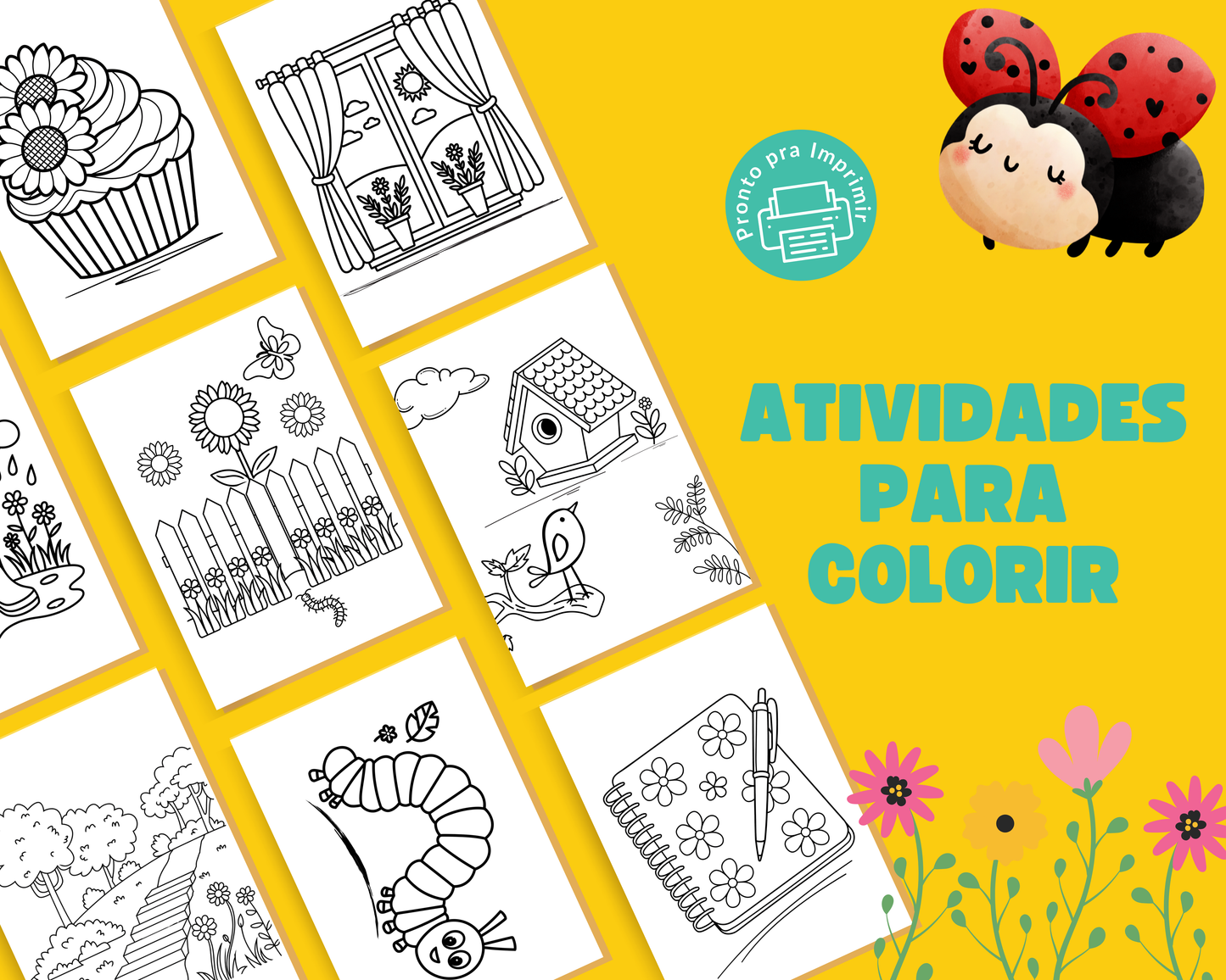 LIVRO PARA COLORIR DA PRIMAVERA
