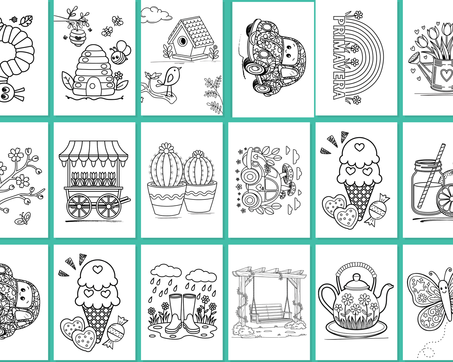 LIVRO PARA COLORIR DA PRIMAVERA