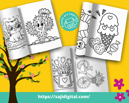 LIVRO PARA COLORIR DA PRIMAVERA
