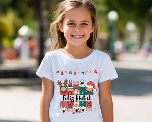 Logo Feliz Natal - Camisa branca