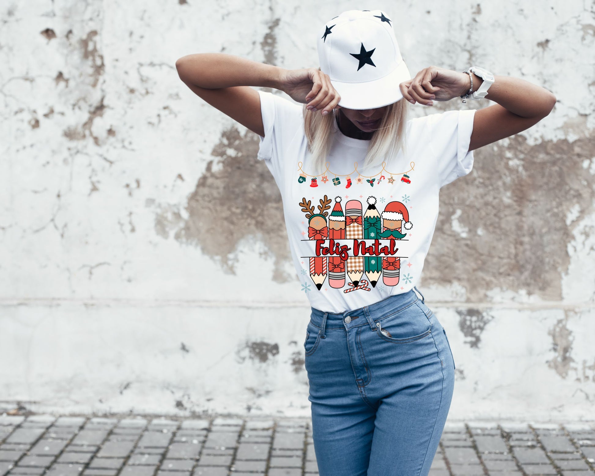 Logo Feliz Natal - Camisa branca