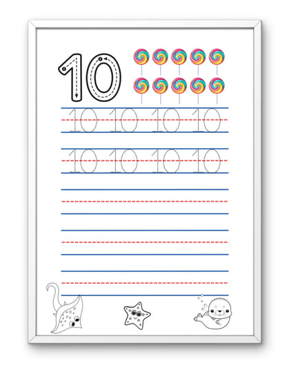 Caderno dos numeros 1 a 20
