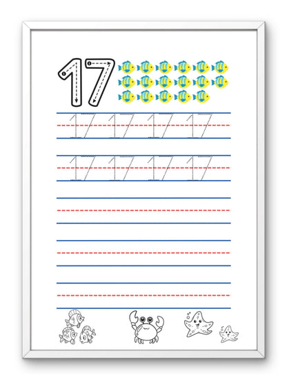 Caderno dos numeros 1 a 20