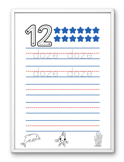 Caderno dos numeros 1 a 20