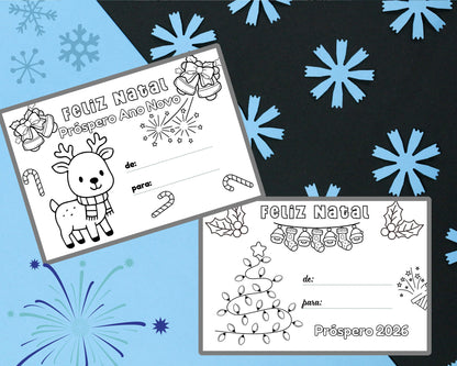 cartoes de natal para colorir 